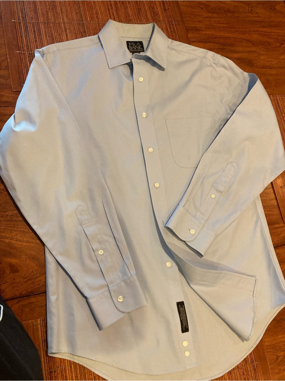 Jos. A. Bank Light Blue Men's Dress Shirt Spread Collar Traveler Collection